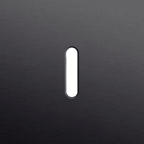 Plaque de recouvrement simple, pour des fonctions de commutation simple, couleur Niko Rocker alu black brushed