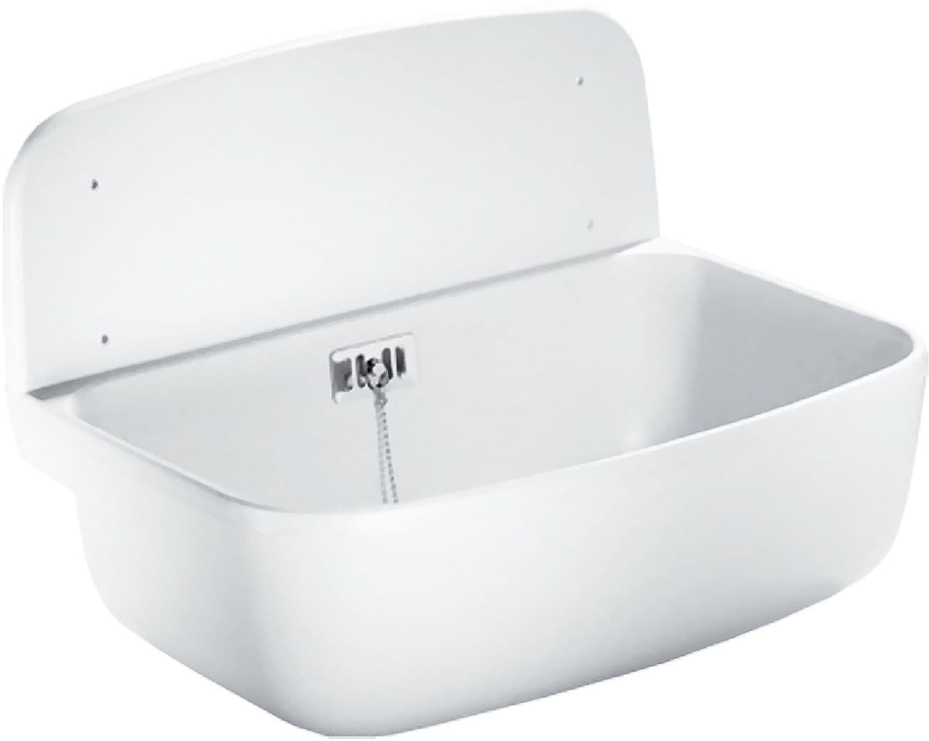 VIDOIR PP ABU 495X345MM AVEC TROP-PLEIN INCL.FIXATION BLANC
