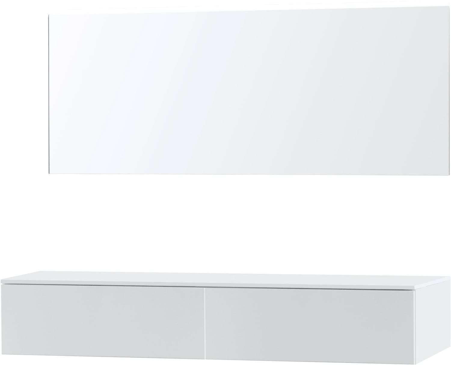 MEUBLE PURO DUO BLANC 180 1 TIROIR SOLID A POSER MIROIR