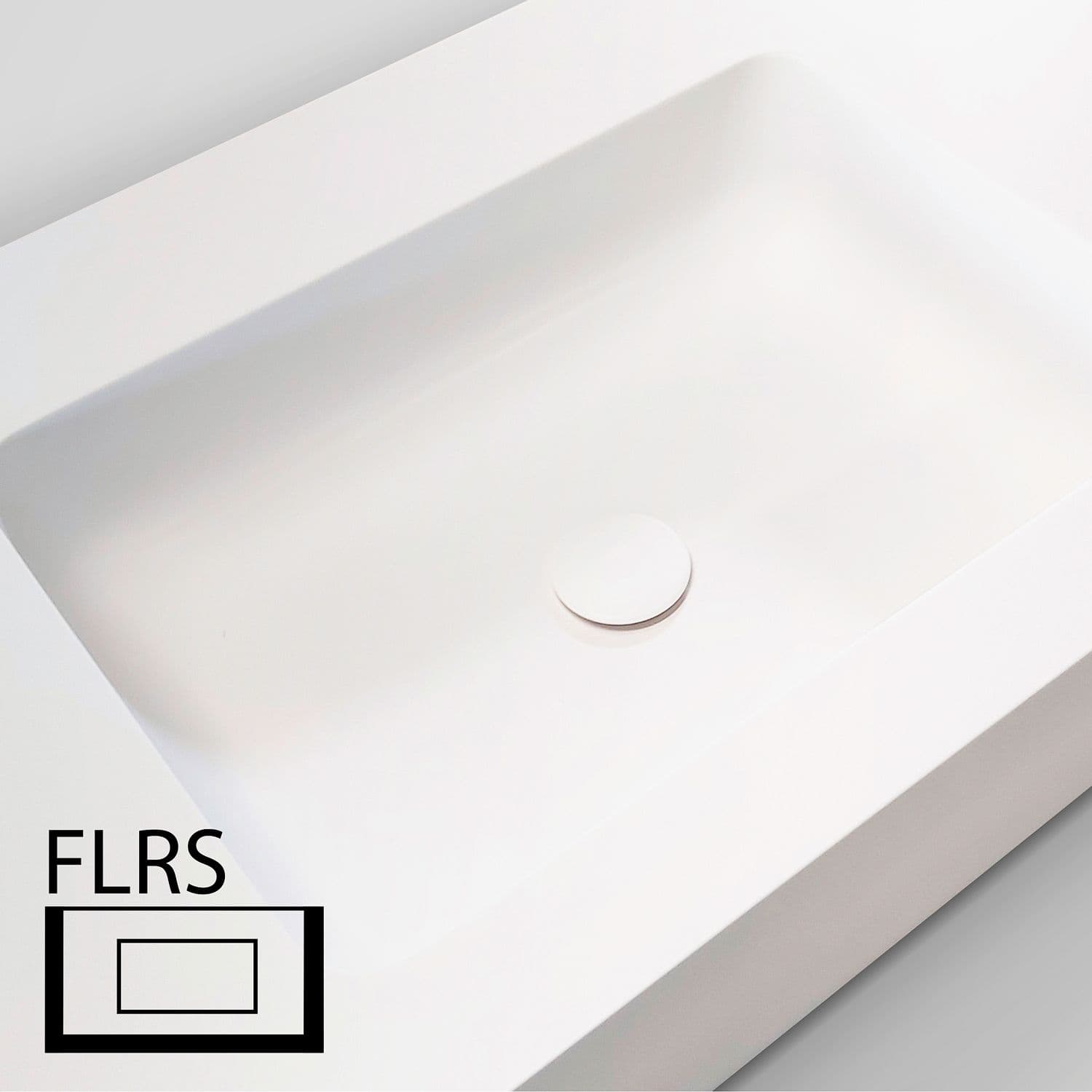 TABLET TAILOR TOP 1 LAVABO GAUCHE FLRS 200CM SOLID XONYX BLANC