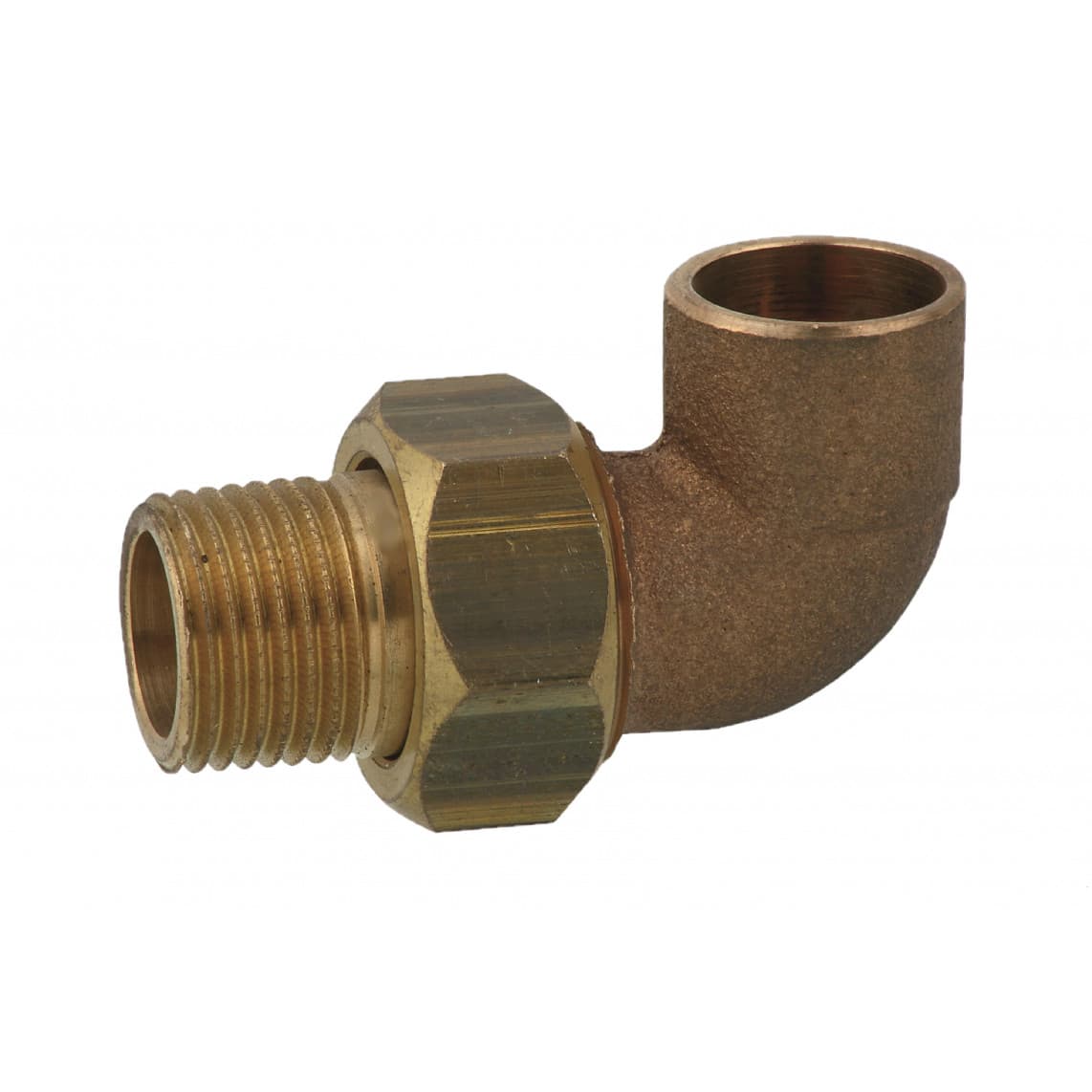 989221055 BR raccord coudé à serrer 90°, vierge, 15 mm x 1/2" M, à joint conique, 1 manchon (4098g)
