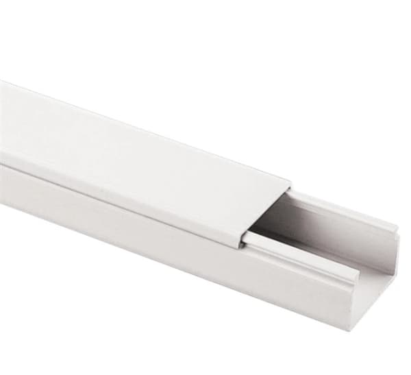 Minitrunking front - hooking lid 40 x 17 White 2 compart.
