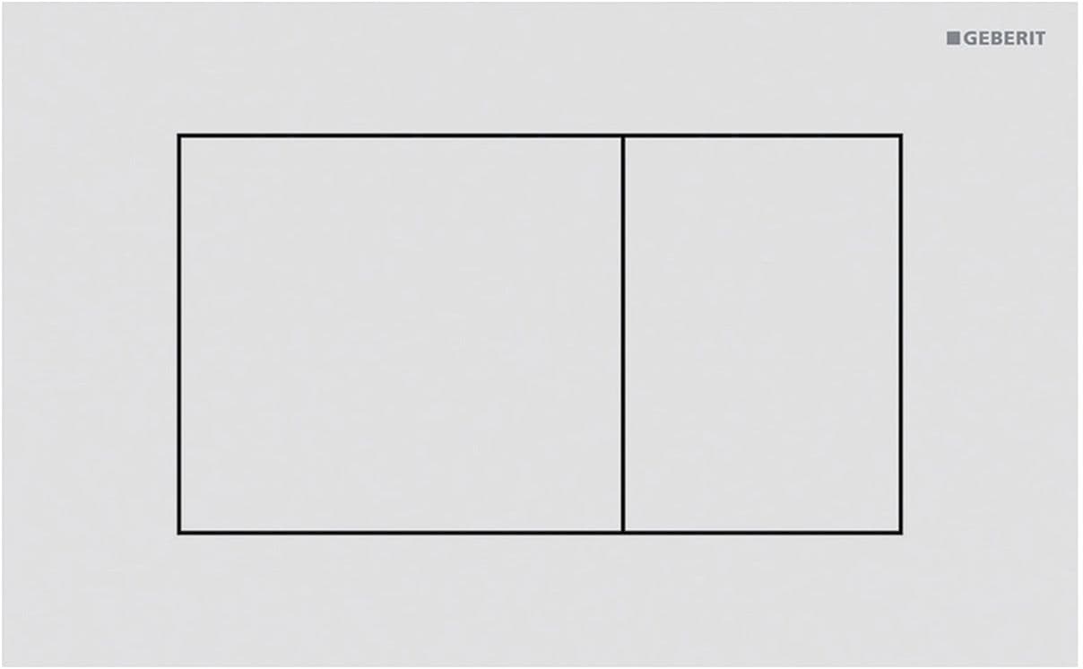 PLAQUE DE COMMANDE 2 TOUCHES SIGMA40 CARRE GEBERIT BLANC MAT