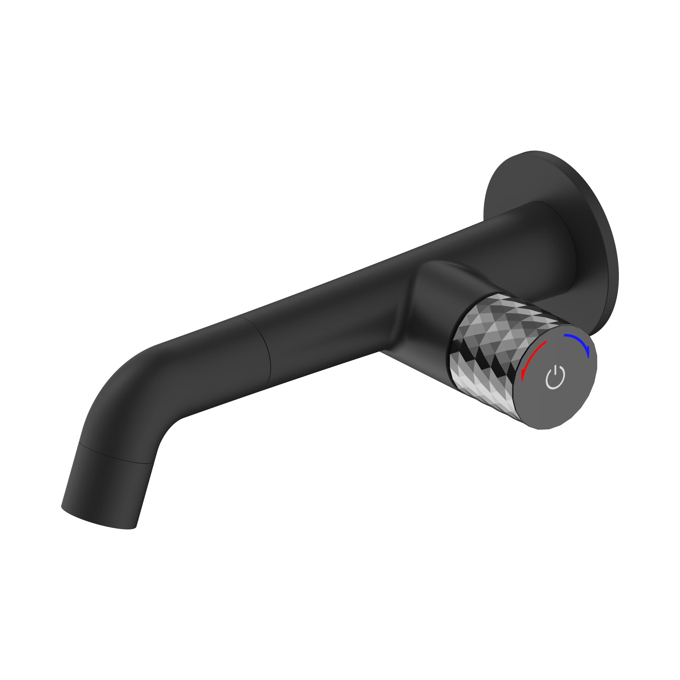 ALONI FLOW MITIGEUR DE LAVABO - BOUTON POUSSOIR - ENCASTRÉ - NOIR MAT
