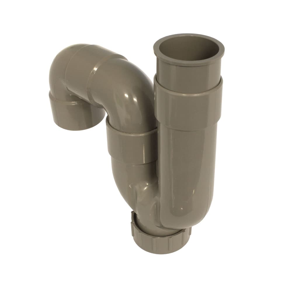 siphon à coller universel D 32 mm PVC gris