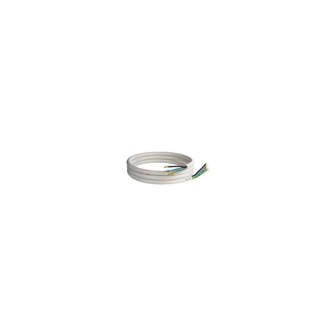 1276 câble de raccordement cuisinière, blanc, 5 m, douilles de fils des deux côtés 5 x 2,5 mm, 100/80 mm AEH / AEH