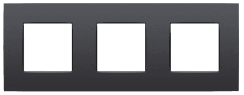 Plaque de recouvrement triple, entraxe de 71 mm, couleur Niko Intense anthracite coated