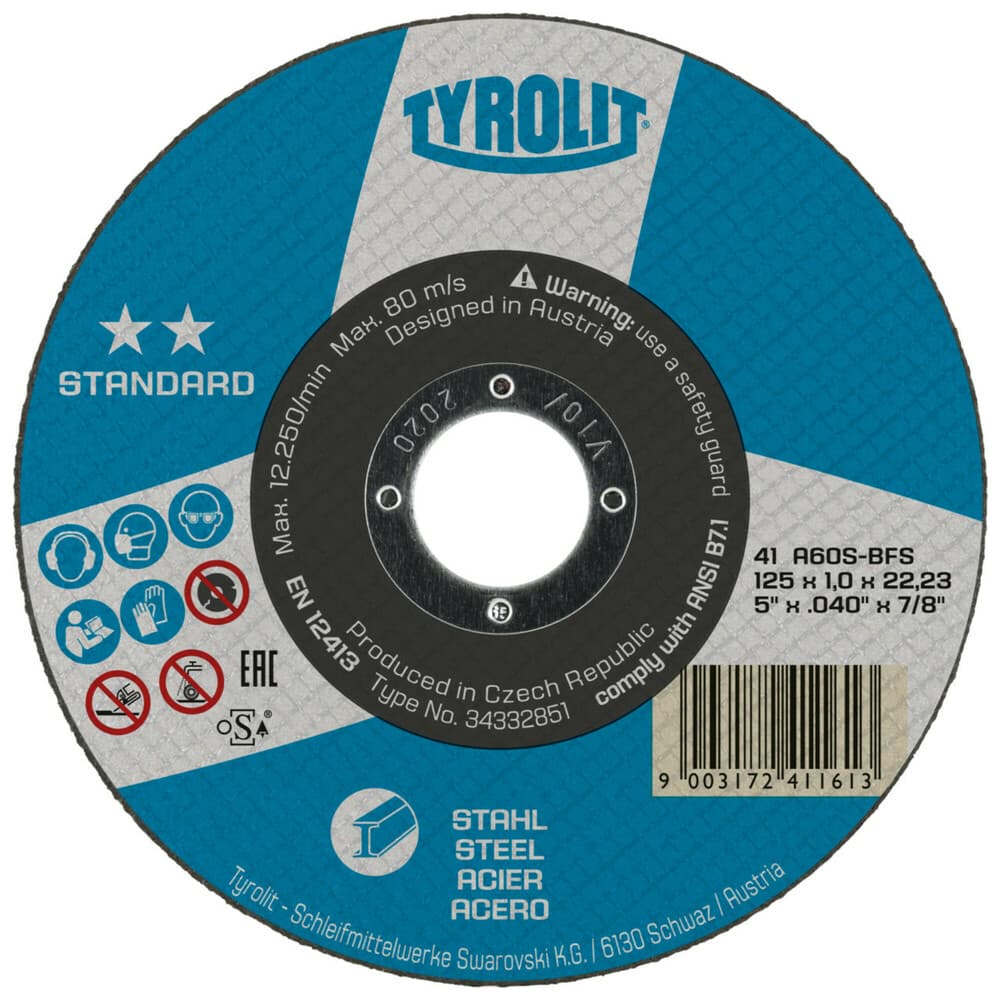 Tyrolit Standard disque à tronçonner pour acier D230x3