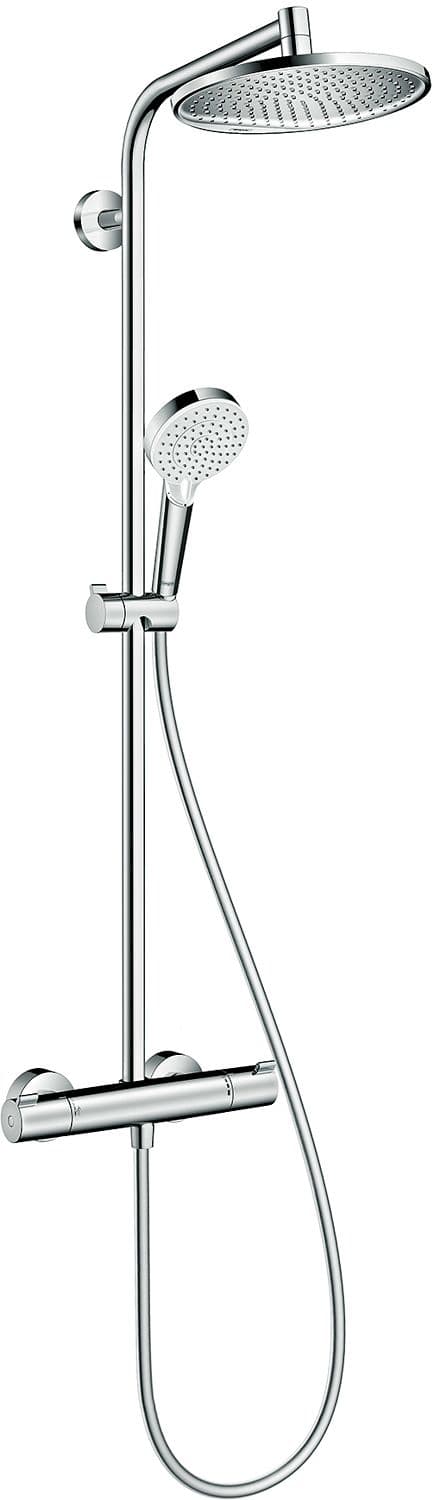 COLONNE DE DOUCHE+THERMOSTAT CROMETTA S240 1JET HANSGROHE ECOSMART CHROME