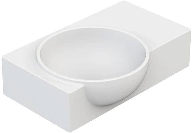LAVE-MAINS GAUCHE QUO 40x22/27 SANS TROU DE ROBINET XONYX BLANC