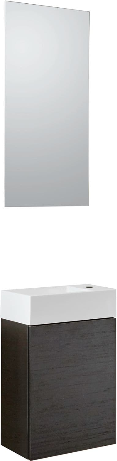 LAVE-MAINS PURO MINI 1 PORTE WENGE 40 SOLID MIROIR/ECLAIRAGE