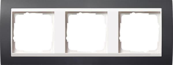 Cadres de finition Gira Event Anthracite avec cadre intermédiaire Blanc brillant Anthracite avec