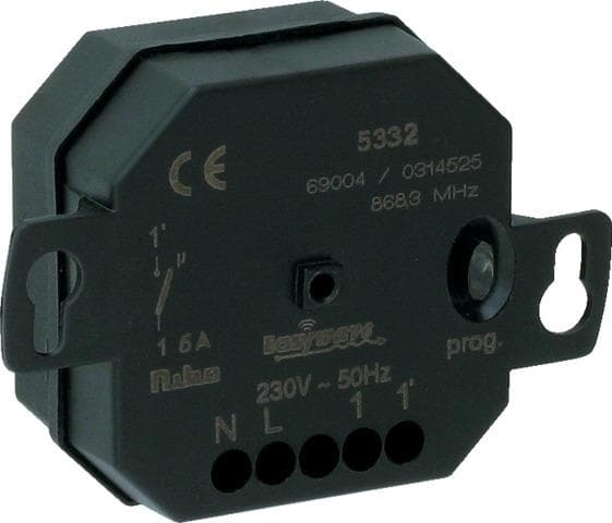 Récepteur à encastrer RF à 1 canal libre de potentiel unipolaire
