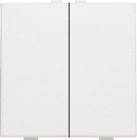 Bouton - poussoir double pour Niko Home control Blanc