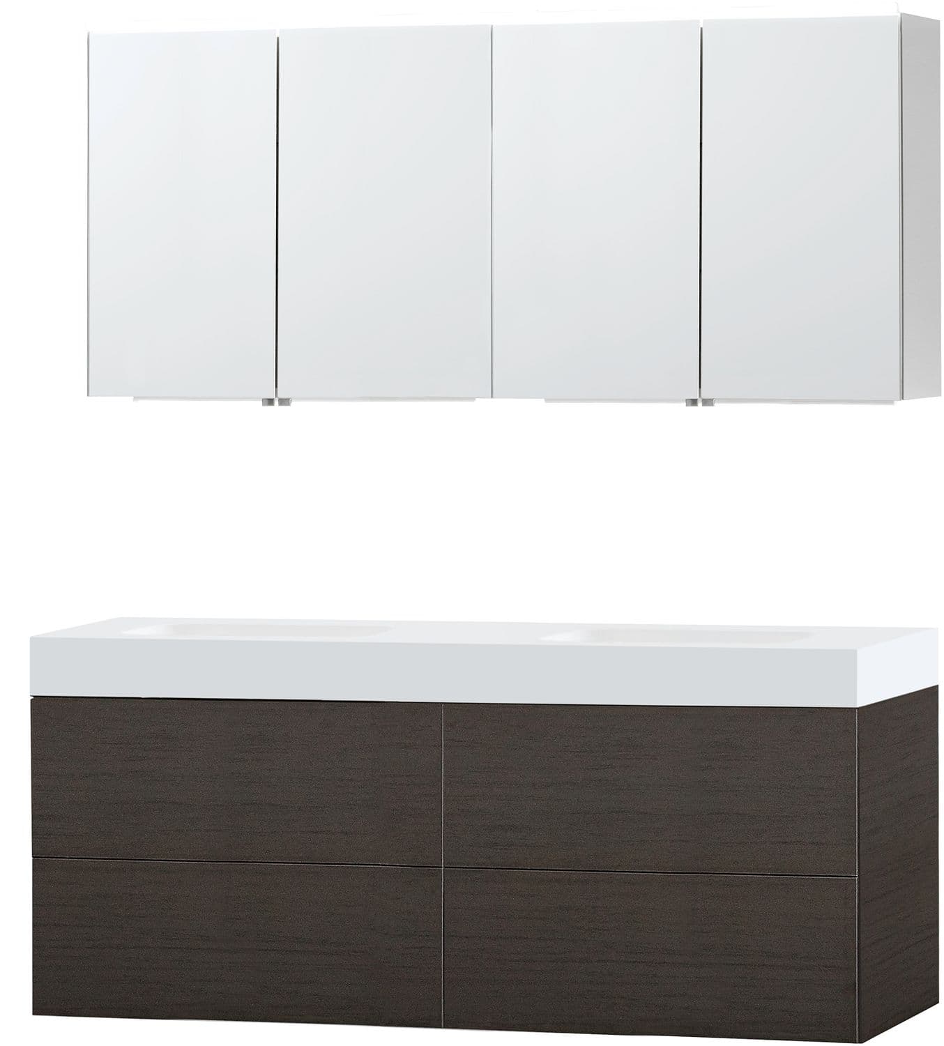 MEUBLE PURO DUO WENGE 160 SOLID PURO ARMOIRE TOILLETTE