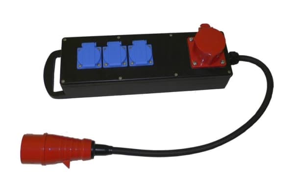 Bloc en caoutchouc 16A 3 x 400V + N