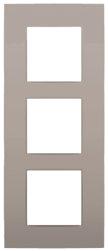 Plaque de recouvrement triple, entraxe de 60 mm, verticale, couleur Niko Intense bronze coated