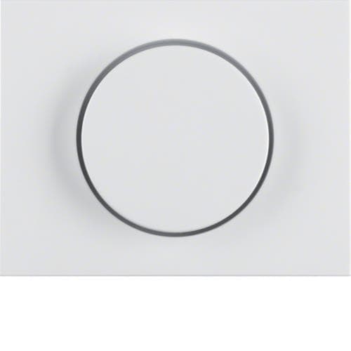 Enjoliveur avec bouton de réglage pour variateur rotatif Berker K.1 Blanc polaire, brillant