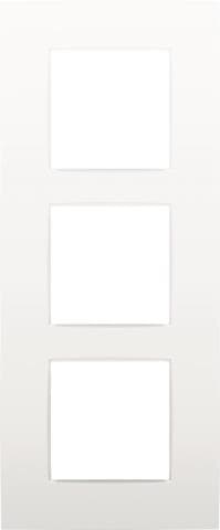 Plaque triple verticale entraxe 60mm White