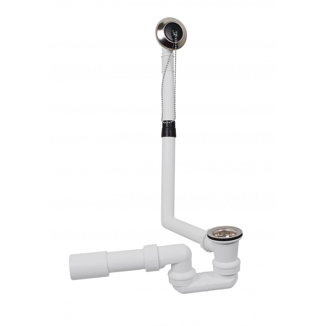 105563 VIEGA garniture de vidage et de trop plein pour baignoire, blanc, 1 1/2" x 40/50 mm