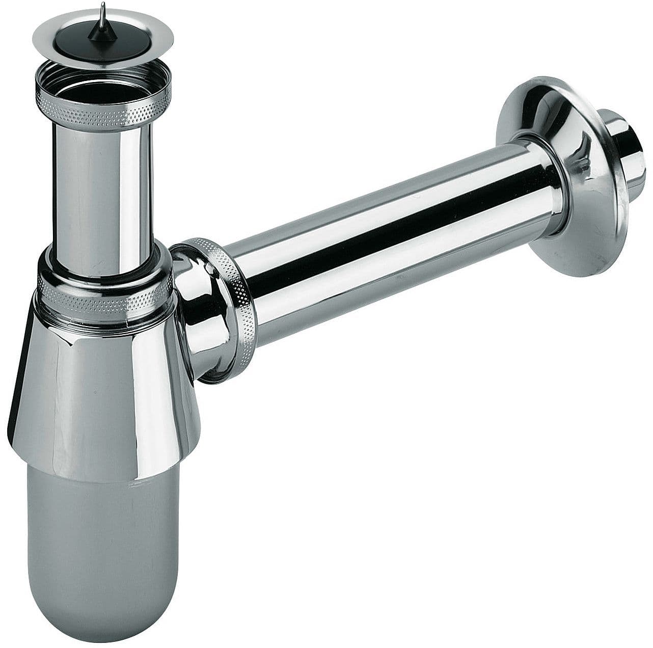 SIPHON BOUT.NORA P.LAVABO+CREPINE 5/4" CHROME