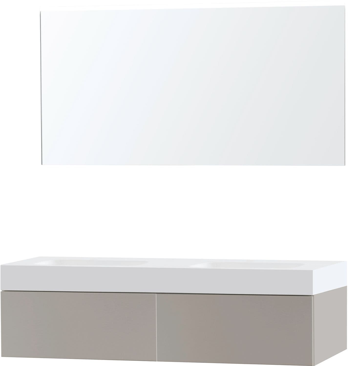 MEUBLE PURO DUO GRIS 140 1 TIROIR SOLID PURO MIROIR