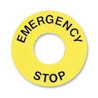 Etiquette - Ø 16 - Ø 45mm - emergency stop