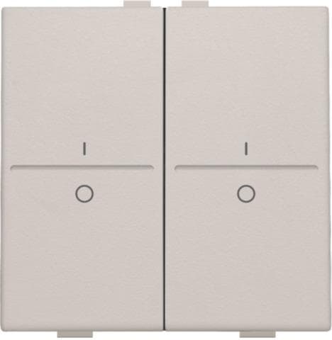 Touche double avec marquage I et 0 pour interrupteur sans fil ou bouton - poussoir 4 boutons de cde