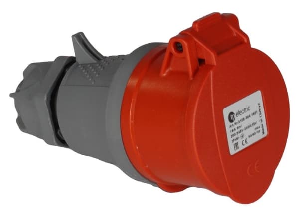 Fiche CEE femelle 5 x 32A 380 - 415Vac Rouge IP44 avec raccords à visser