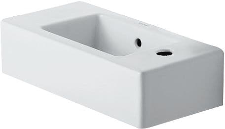 LAVE-MAINS VERO DURAVIT 50CM TROU ROBINET GAUCHE BLANC