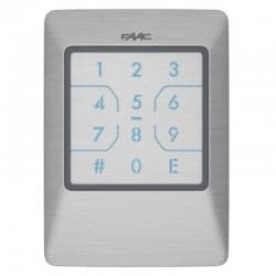 Faac XKP W 868 Inox - Clavier à code sans fil 868MHz avec couvercle Inox et touches Bleues rétro-écl