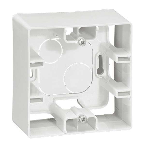 Niloé cadre saillie 1 pôle Blanc 40 x 20mm vertical / horizontal