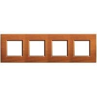 LivingLight - plaque rectangulaire 4 x 2 modules 71mm Cerisier américain