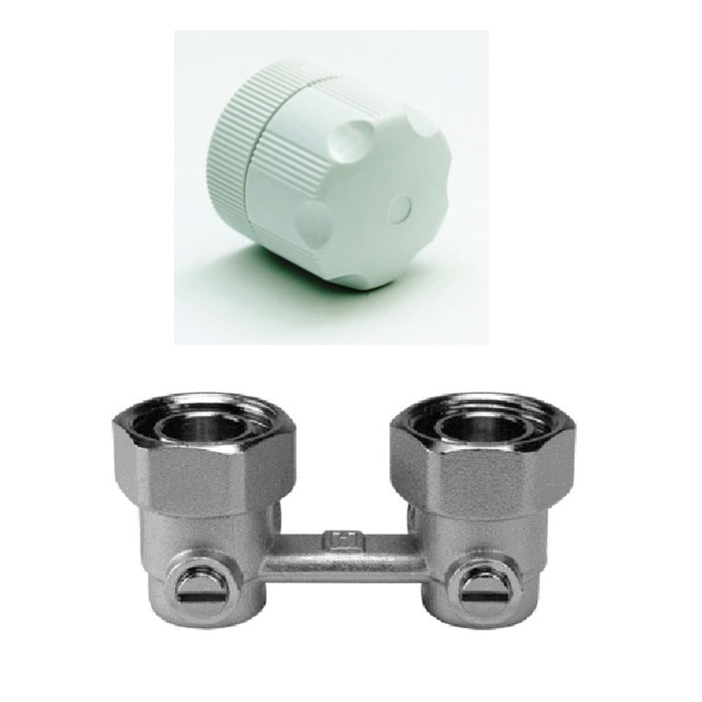 Honeywell Home set bloc H raccordement mural pour Henrad 1/2" F + 3/4"