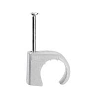 Attache multifix câble 25 à 32 Gris Ral 7035 pointe 50mm