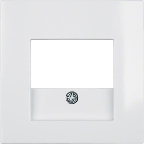 Enjoliveur pour prise informatique et connexions haut - parleurs Berker S.1 / B.3 / B.7 Blanc polair