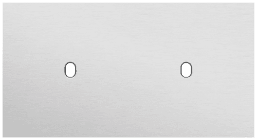 Plaque de recouvrement double, horizontale 71 mm d'entraxe, pour deux fonctions de commutation simple, Niko Toggle alu grey brushed