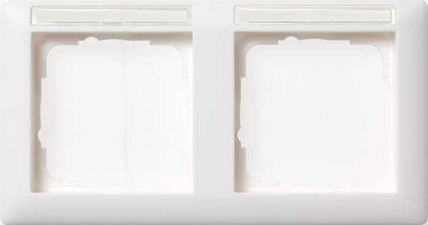 Cadre de finition Gira standard 55 avec zone d'inscription Blanc brillant