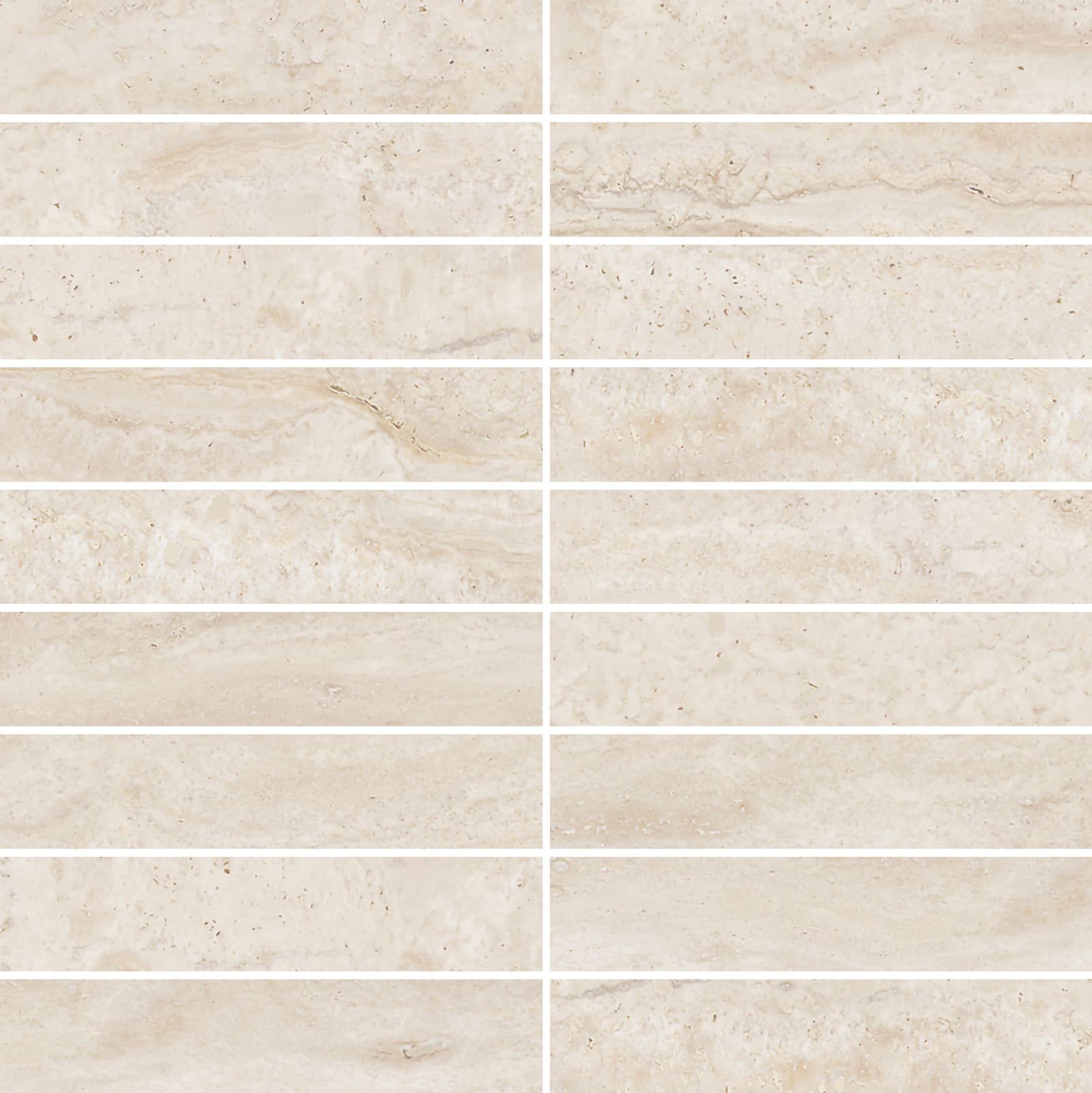 MOSAICO TRAVERTINO ALMOND 30X30 (3X15)
