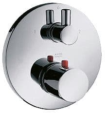 SET DE FINITION POUR THERMOSTAT A ENCASTRER + ROBINET D'ARRET HANSGROHE CHROME