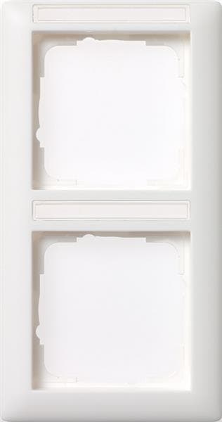 Cadre de finition Gira standard 55 avec zone d'inscription Blanc brillant