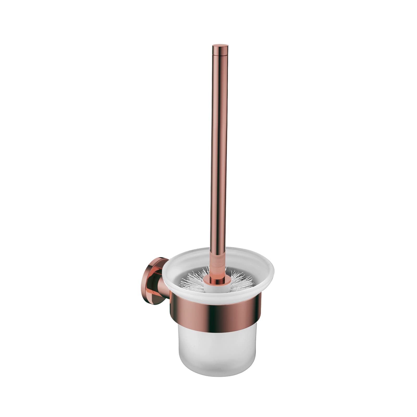 BROSSE DE TOILETTE ALONI AVEC SUPPORT – POT EN VERRE – CUIVRE BROSSÉ