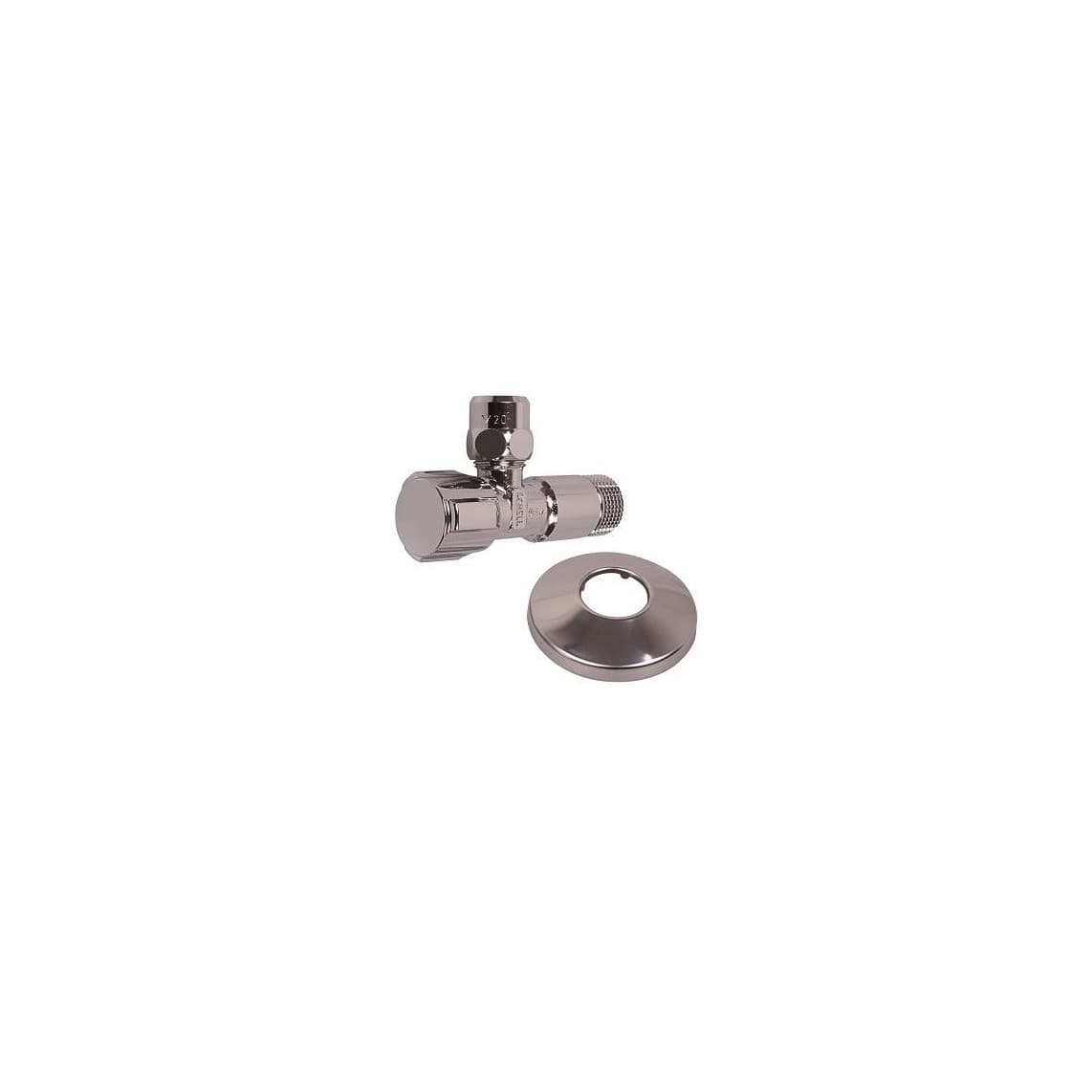 49060699 SCHELL robinet d'équerre, chromé, 3/8" M x 3/8" x 10 mmQ, avec Rosace de tiroir