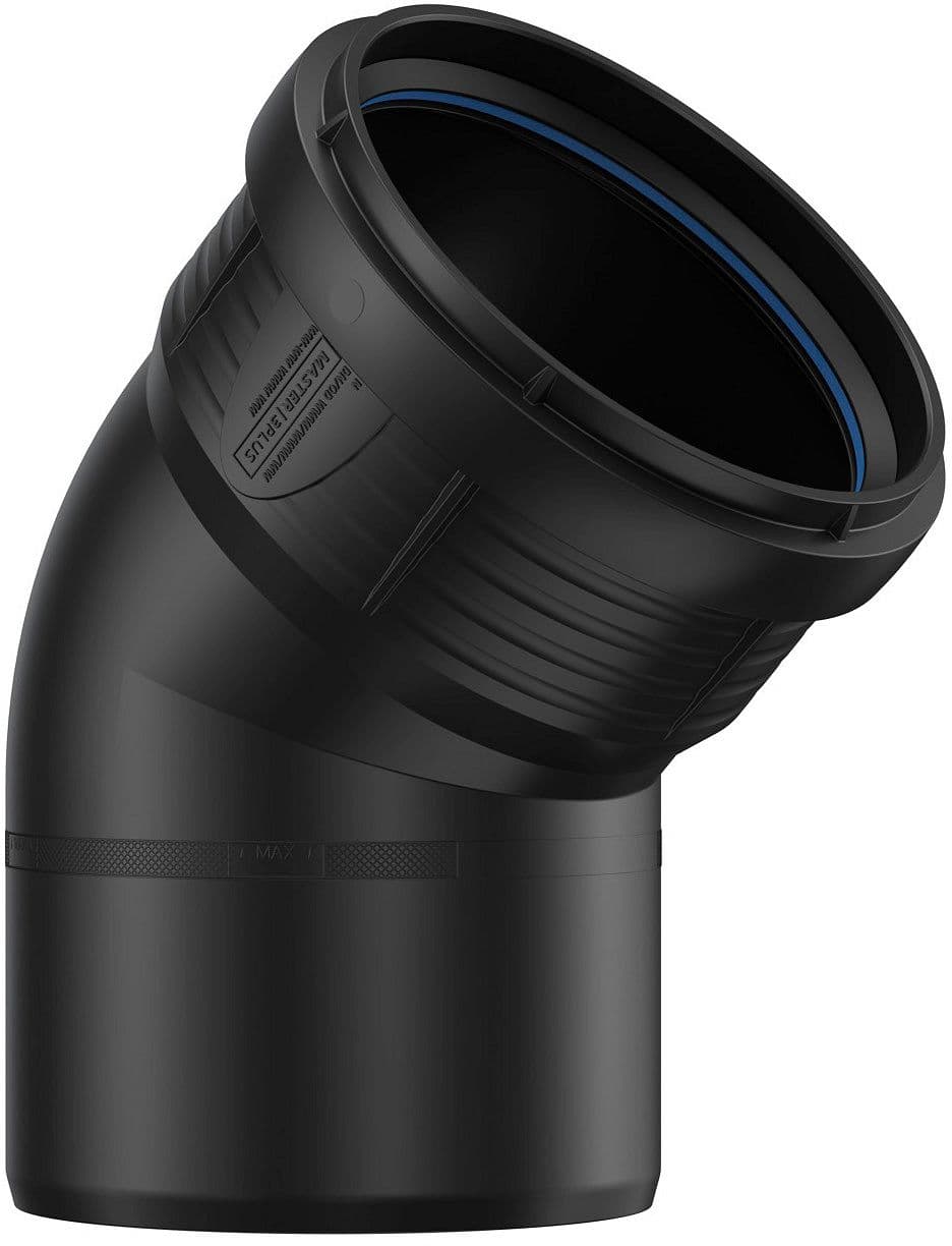 COUDE PP 45°MF 125MM NOIR