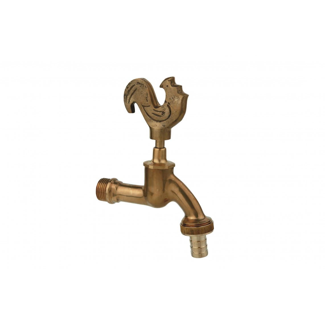 986187348 LT robinet de service Poignée de coq, Blank poli, 1/2" M x 3/4" M x 1/2"T