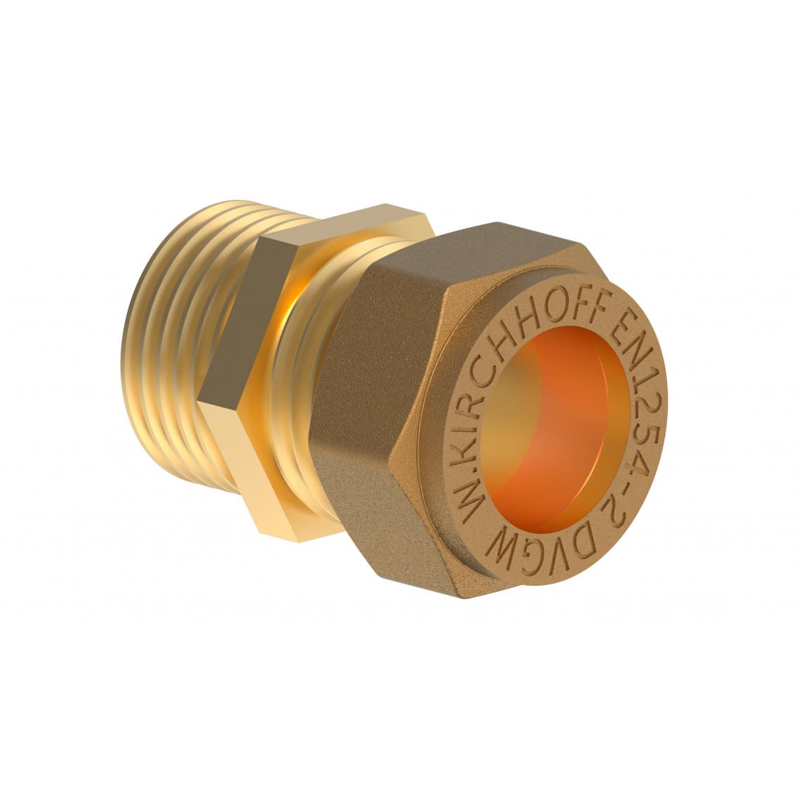 989457717 LT pièce intermédiaire, vierge, 22 mm x 3/4" M, raccord à serrer pour tube en cuivre,