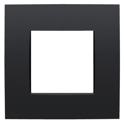 Plaque de recouvrement simple, couleur Niko Intense matt black coated