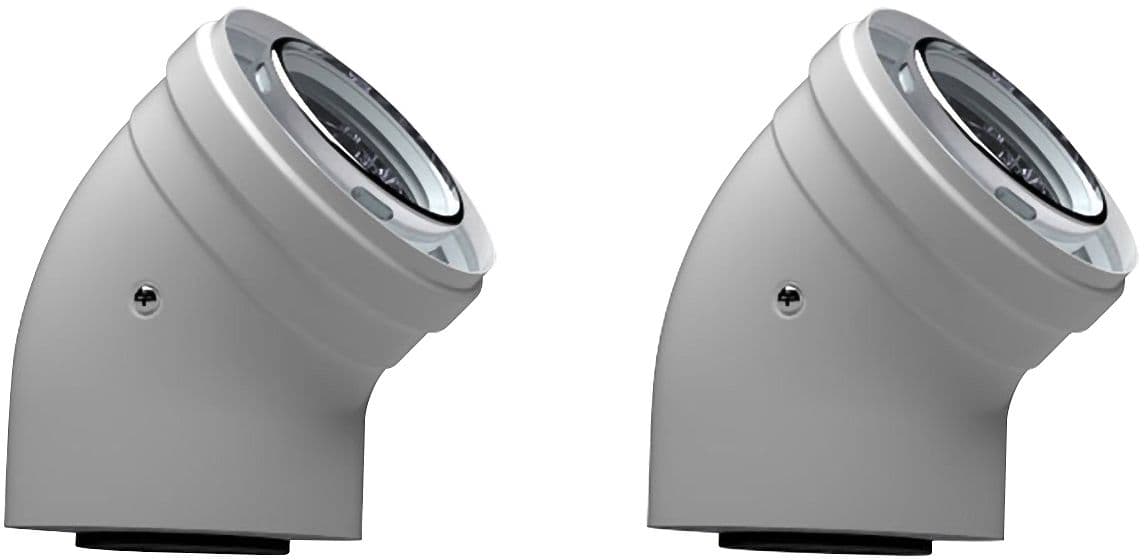 SET DE 2 COUDES 60/100MM ALU/ALU 45° AZ394 BOSCH