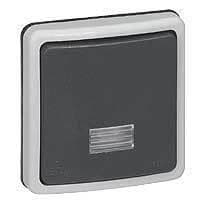 Plexo66 poussoir à voyant IP66 - IK08 - 10A - 230V