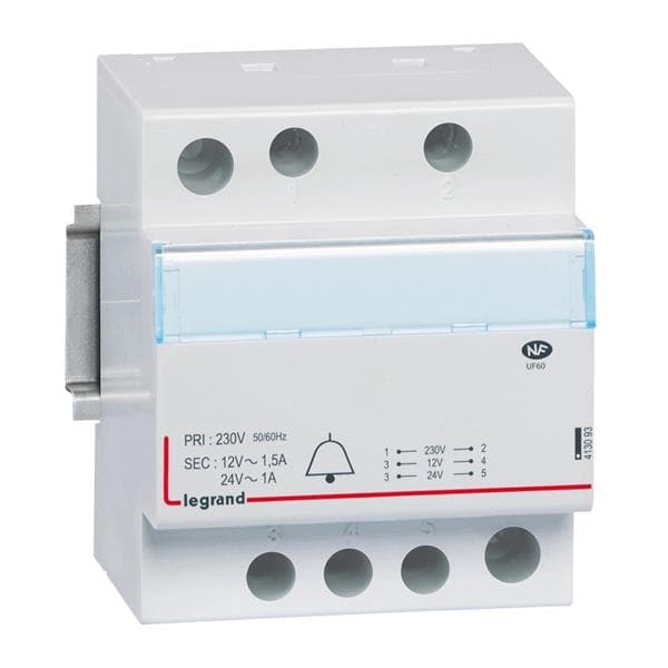 Transfo son. 24 / 12V - 24 - 18Va 1 / 1.5A - 4 modules